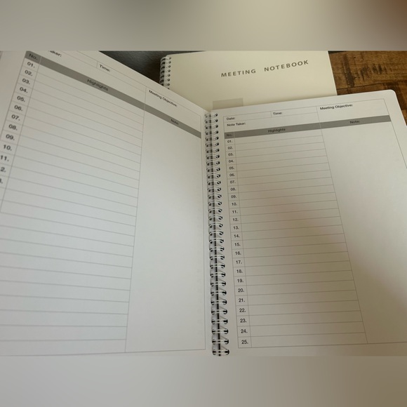 Meeting Notebooks Spiral-Bound Planner Office, Business, Organizer 8.5 x 11 In - Picture 8 of 8
